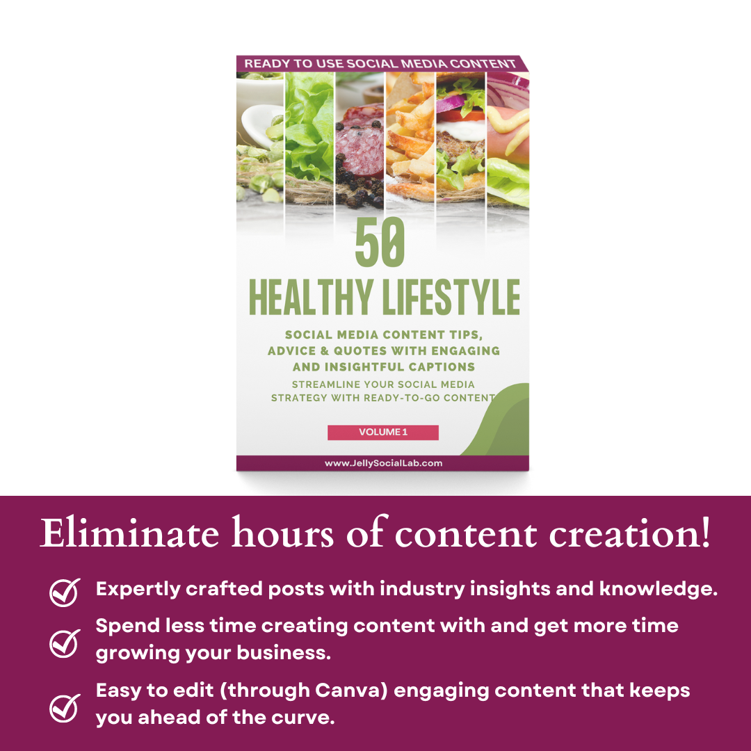 Ultimate Health Coach  Social Media Content Starter Kit Jelly Social Lab