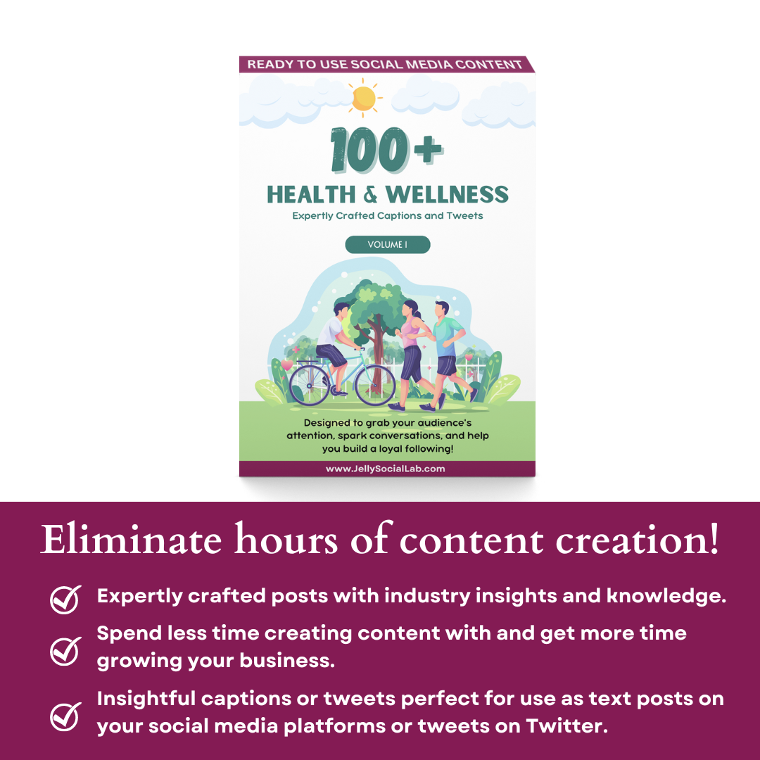 Ultimate Health Coach  Social Media Content Starter Kit Jelly Social Lab