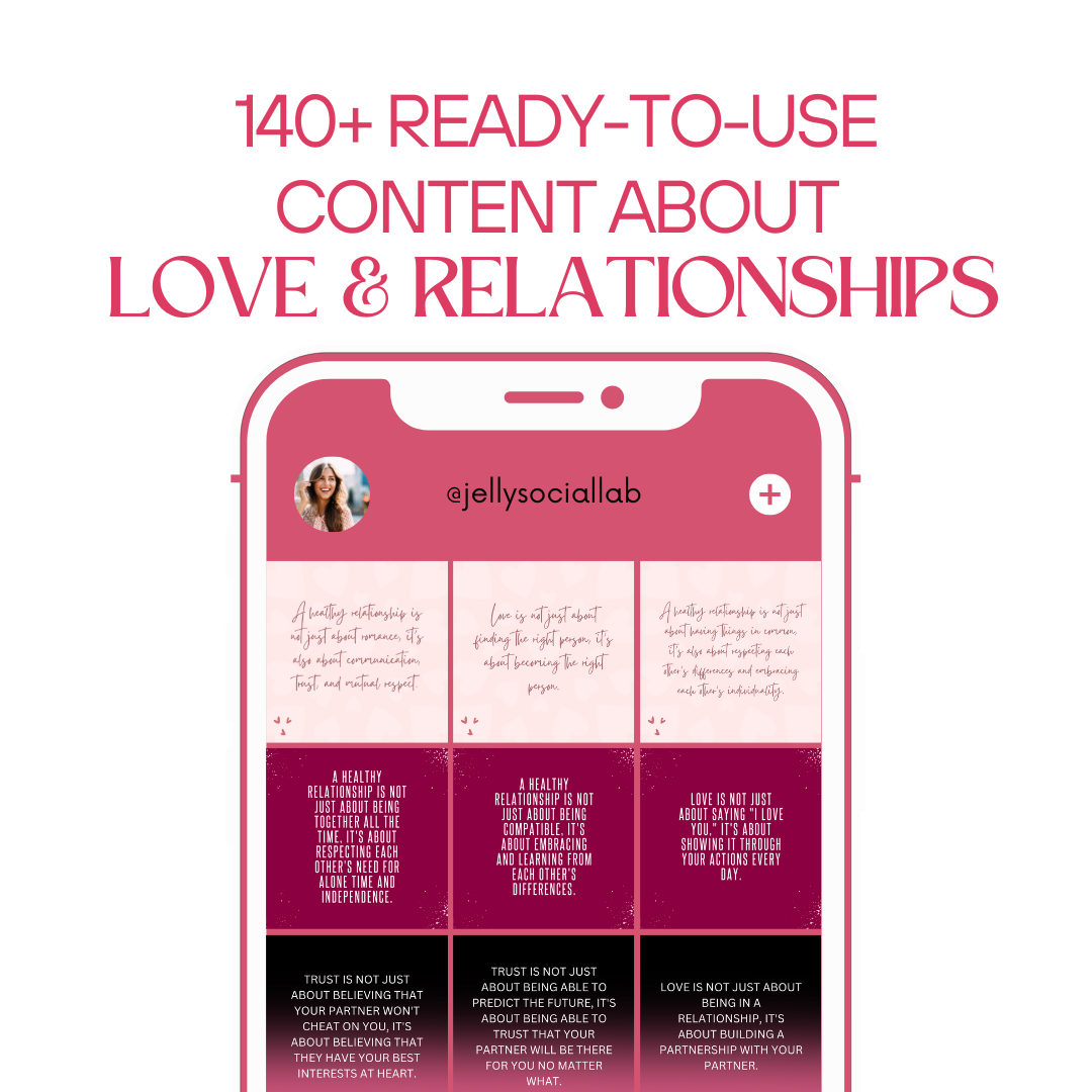 Relationship & Dating Coach Content / Coaching Instagram Canva Templates / with REAL content and captions! Jelly Social Lab