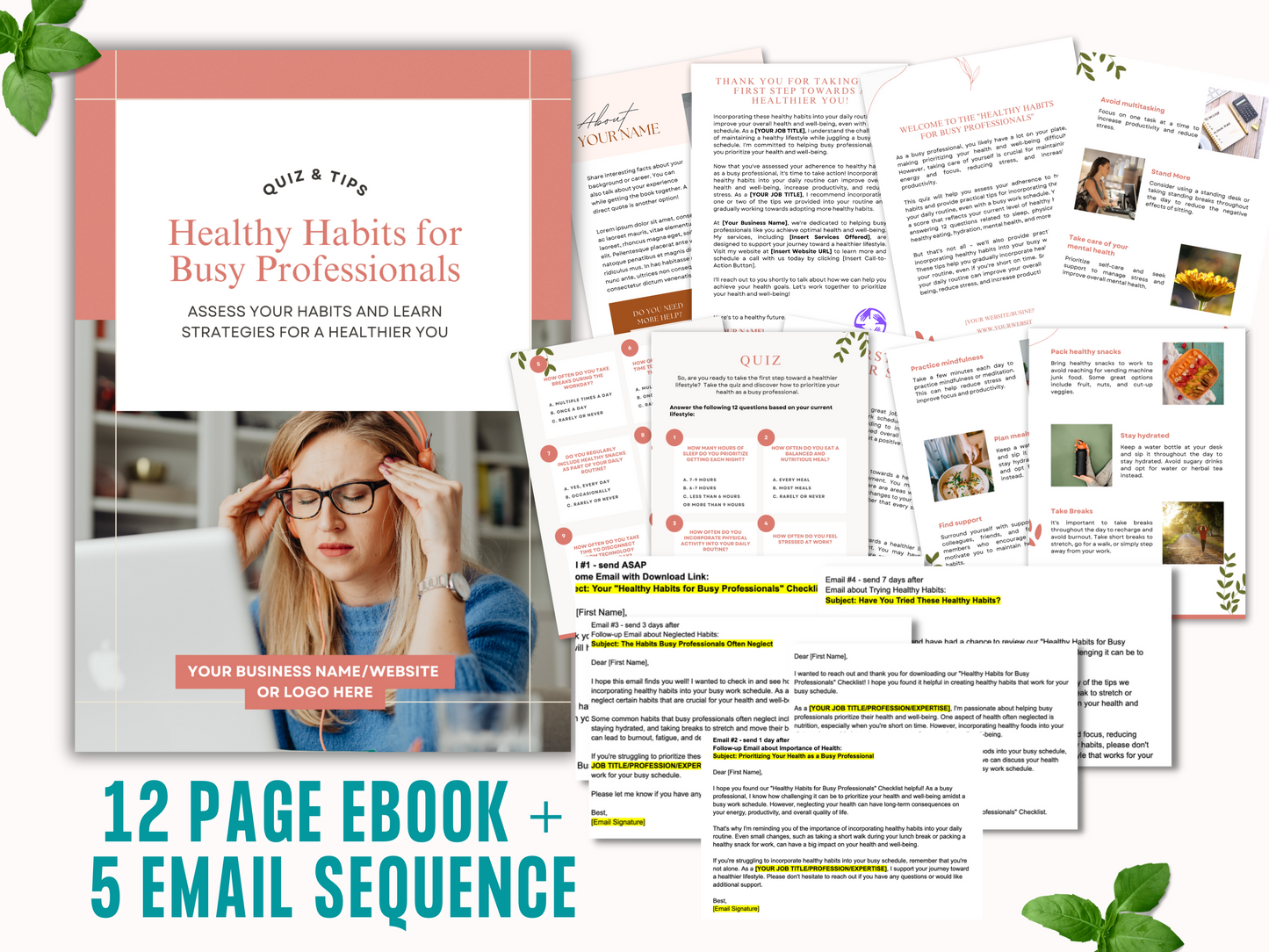 Busy Lives, Healthy Habits: Pre-Made Lead Magnet and Email Templates Jelly Social Lab