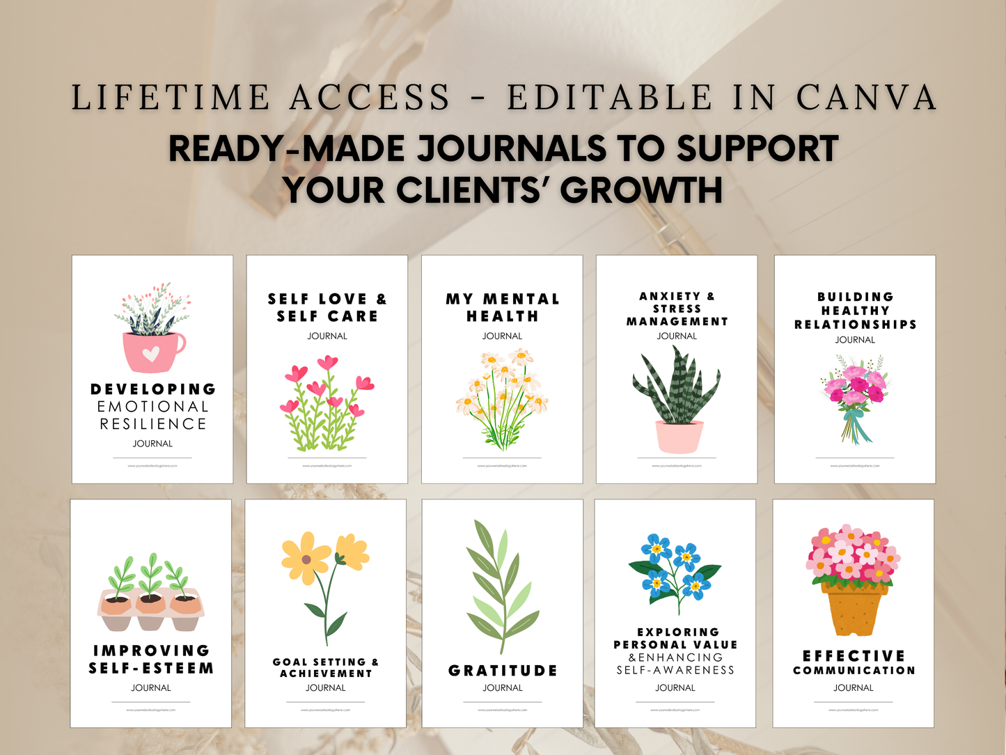Journal Templates Worksheets Toolkit for Coaches Psychotherapists and Counselors Wellness Content Kit