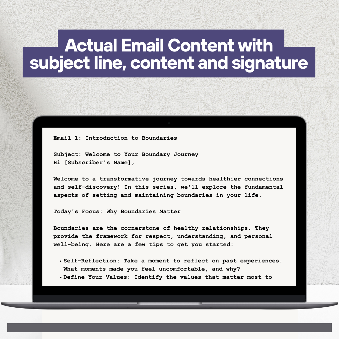 Boundary Setting E-Book + Workbook + Email Copies - Complete Lead Magnet for Coaches - Coaching Tool Jelly Social Lab
