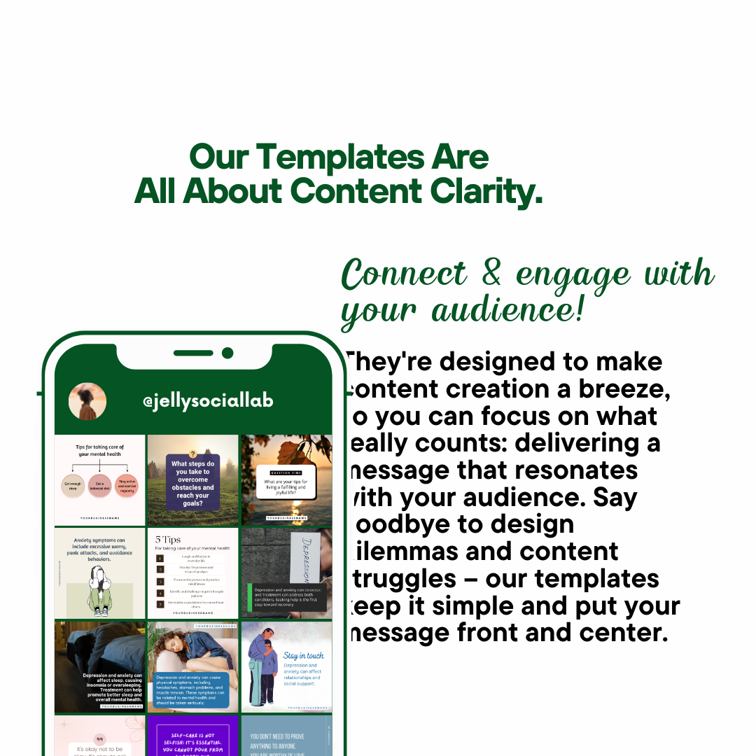 100 Ready-to-use Social Media Content about Mental Health Jelly Social Lab