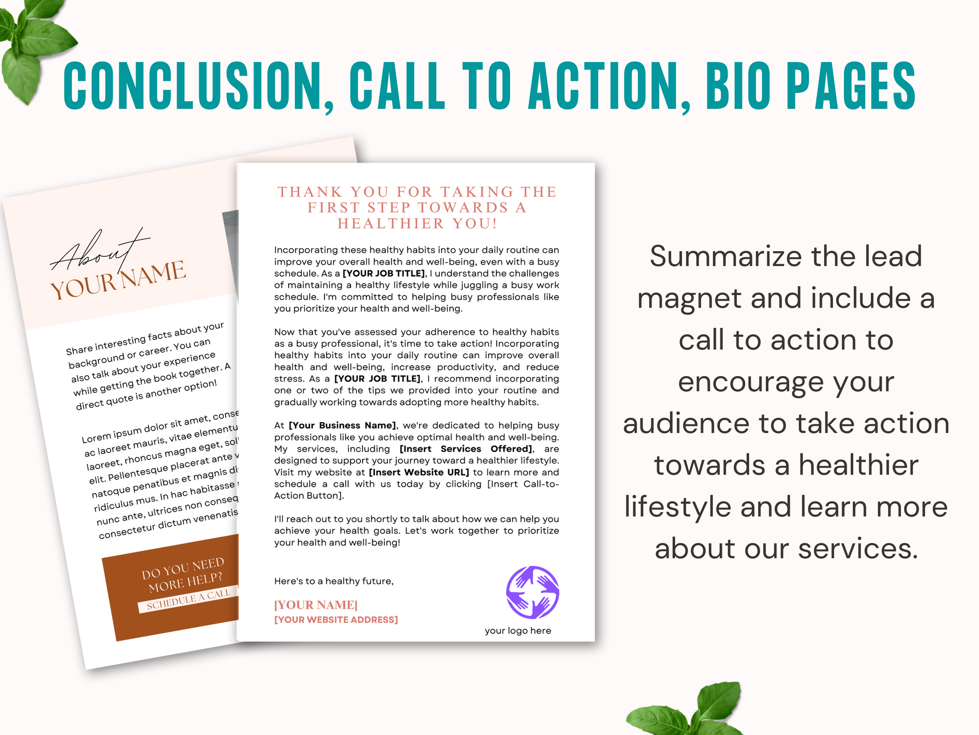 Busy Lives, Healthy Habits: Pre-Made Lead Magnet and Email Templates Jelly Social Lab