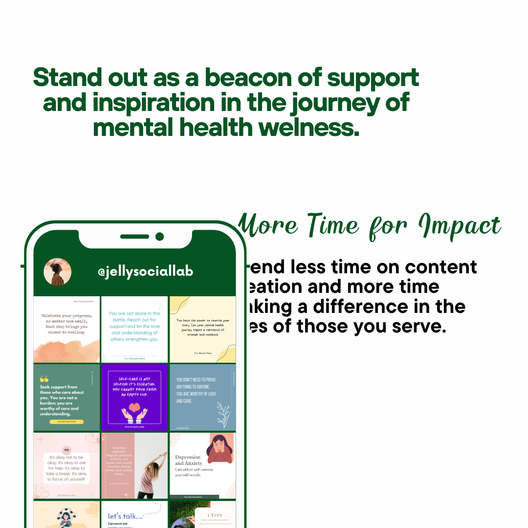 100 Ready-to-use Social Media Content about Mental Health Jelly Social Lab