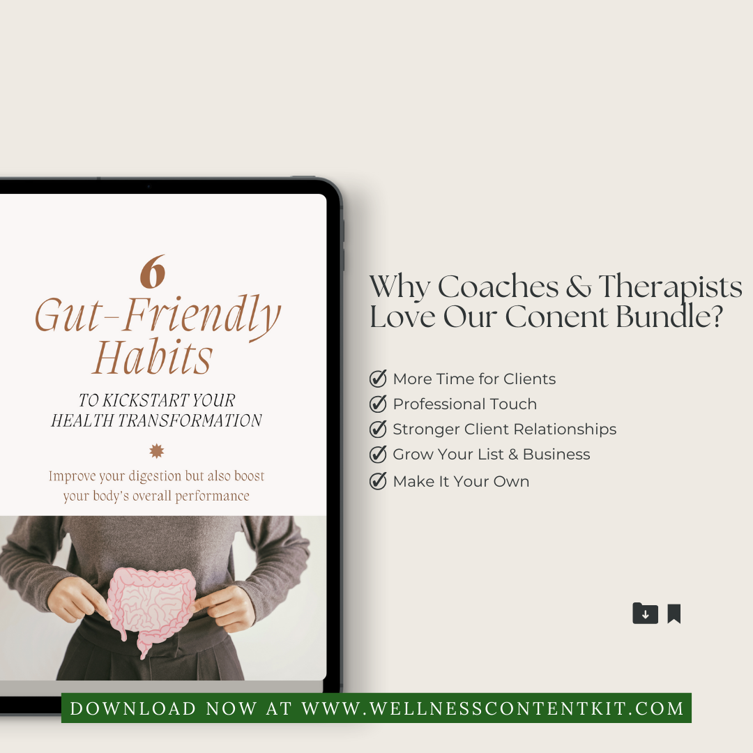 Gut Health Content Bundle for Coaches Nutritionist and Health Professionals - Coaching Toolkit DFY Ebooks and Recipes Wellness Content Kit
