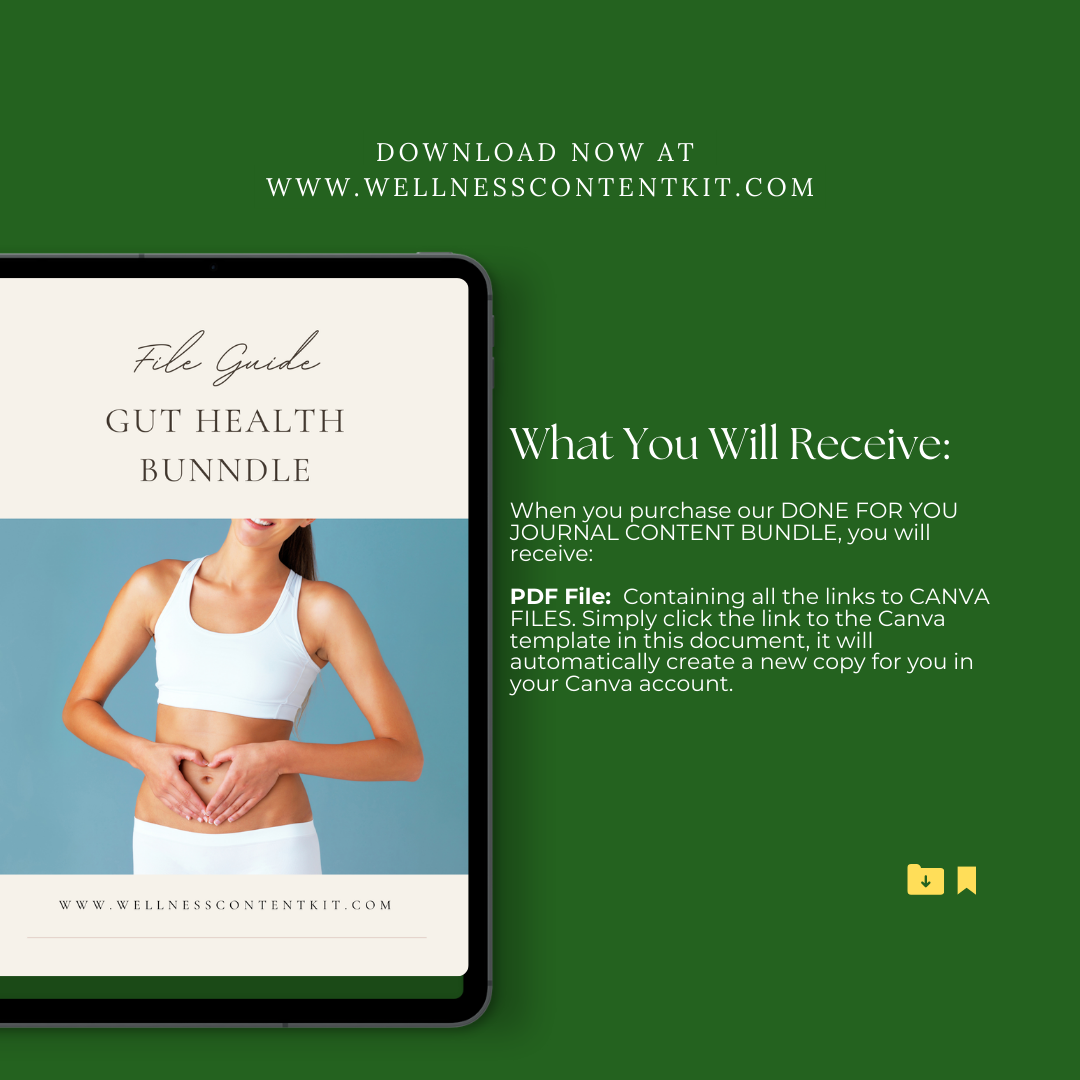Gut Health Content Bundle for Coaches Nutritionist and Health Professionals - Coaching Toolkit DFY Ebooks and Recipes Wellness Content Kit