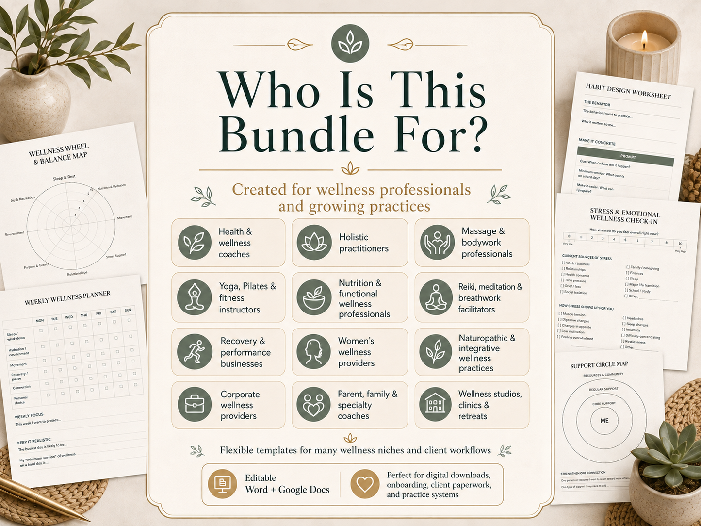 Editable Wellness Client Forms & Consent Templates