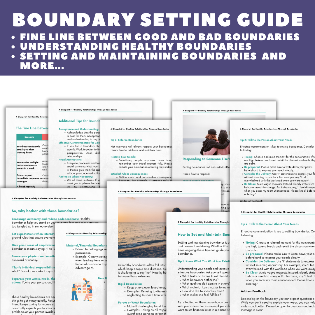 Boundary Setting E-Book + Workbook + Email Copies - Complete Lead Magnet for Coaches - Coaching Tool Jelly Social Lab
