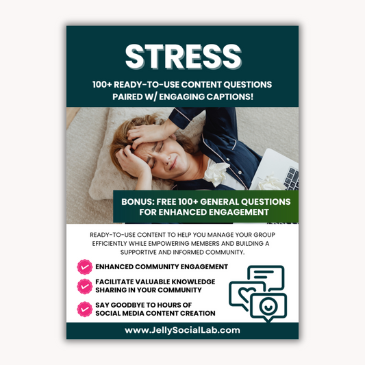 Stress Discussion Power Pack: 100 Questions & Captions Jelly Social Lab