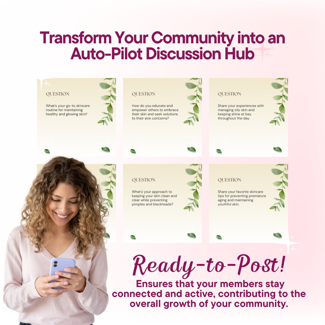 Skin Health Discussion Power Pack: 100 Questions & Captions Jelly Social Lab