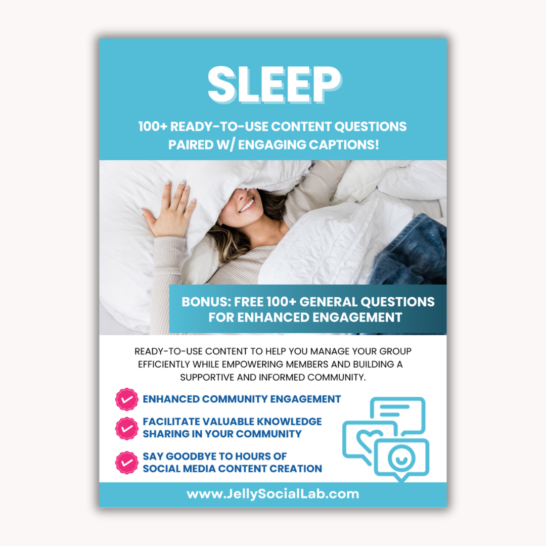 Sleep Discussion Power Pack: 100 Questions & Captions Jelly Social Lab