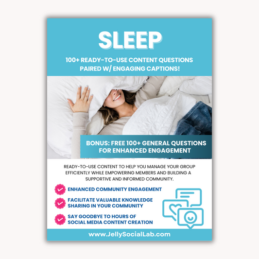 Sleep Discussion Power Pack: 100 Questions & Captions Jelly Social Lab