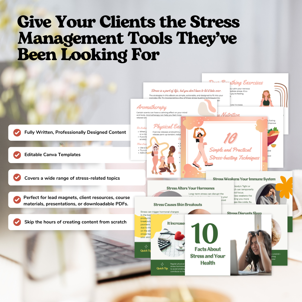 stress management ebooks coaching template coaching tool