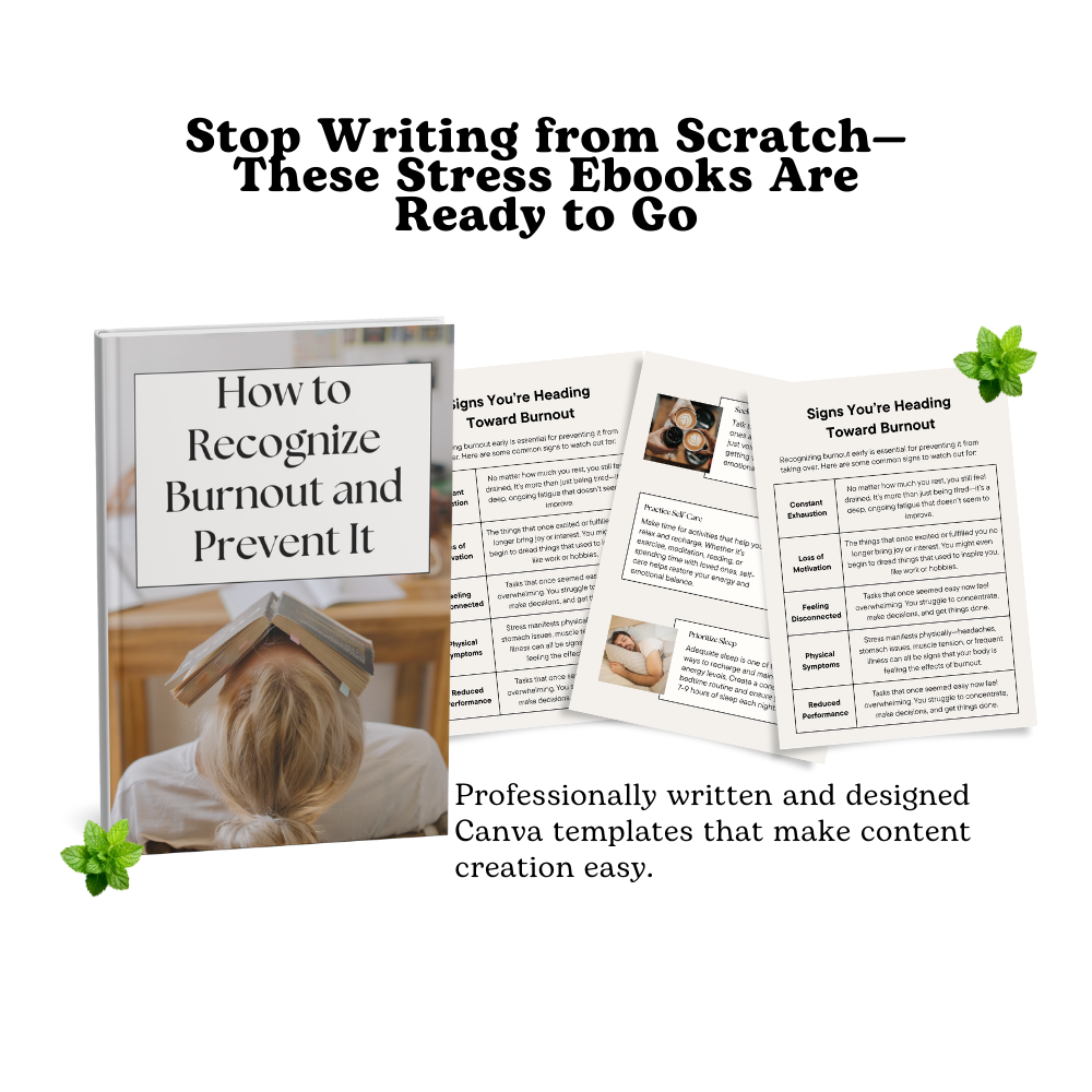 stress management ebooks coaching template coaching tool
