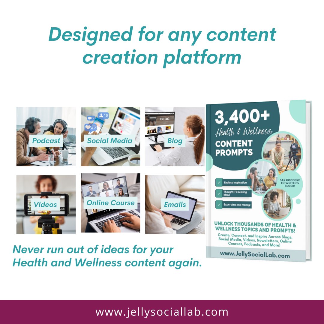 Health and Wellness Content Ideas Library - Jelly Social Lab