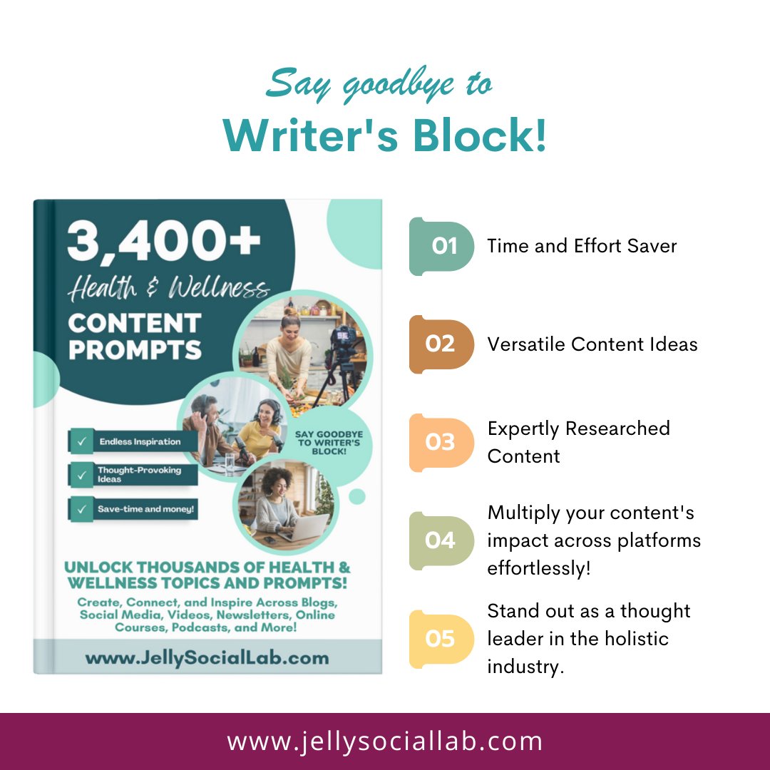 Health and Wellness Content Ideas Library - Jelly Social Lab