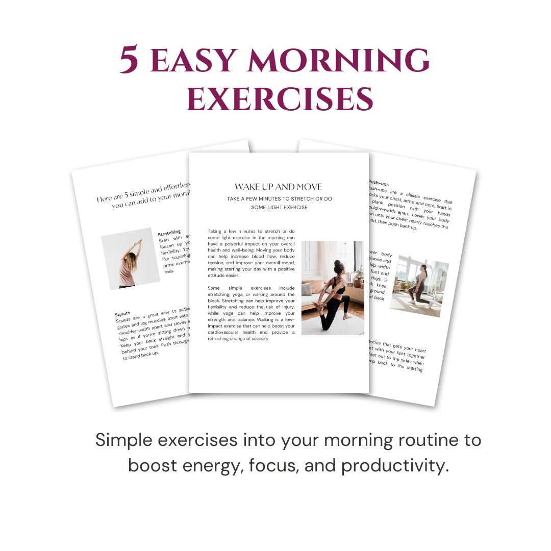 Morning Mastery Content Kit - Pre-Made Lead Magnet, Workbook and Social Media Content - Jelly Social Lab