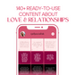 Relationship & Dating Coach Content / Coaching Instagram Canva Templates / with REAL content and captions!