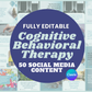 CBT Therapist Social Media Templates | 50 Mental Health Instagram Posts | Canva Templates for Psychologists | Therapy Practice Marketing