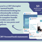 CBT Therapist Social Media Templates | 50 Mental Health Instagram Posts | Canva Templates for Psychologists | Therapy Practice Marketing