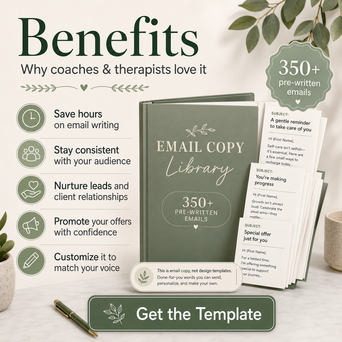 Coach & Therapist Email Content Template – Done-for-You Emails