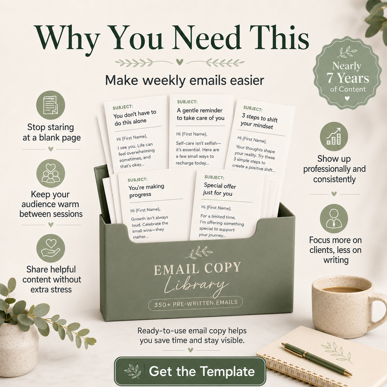 Coach & Therapist Email Content Template – Done-for-You Emails