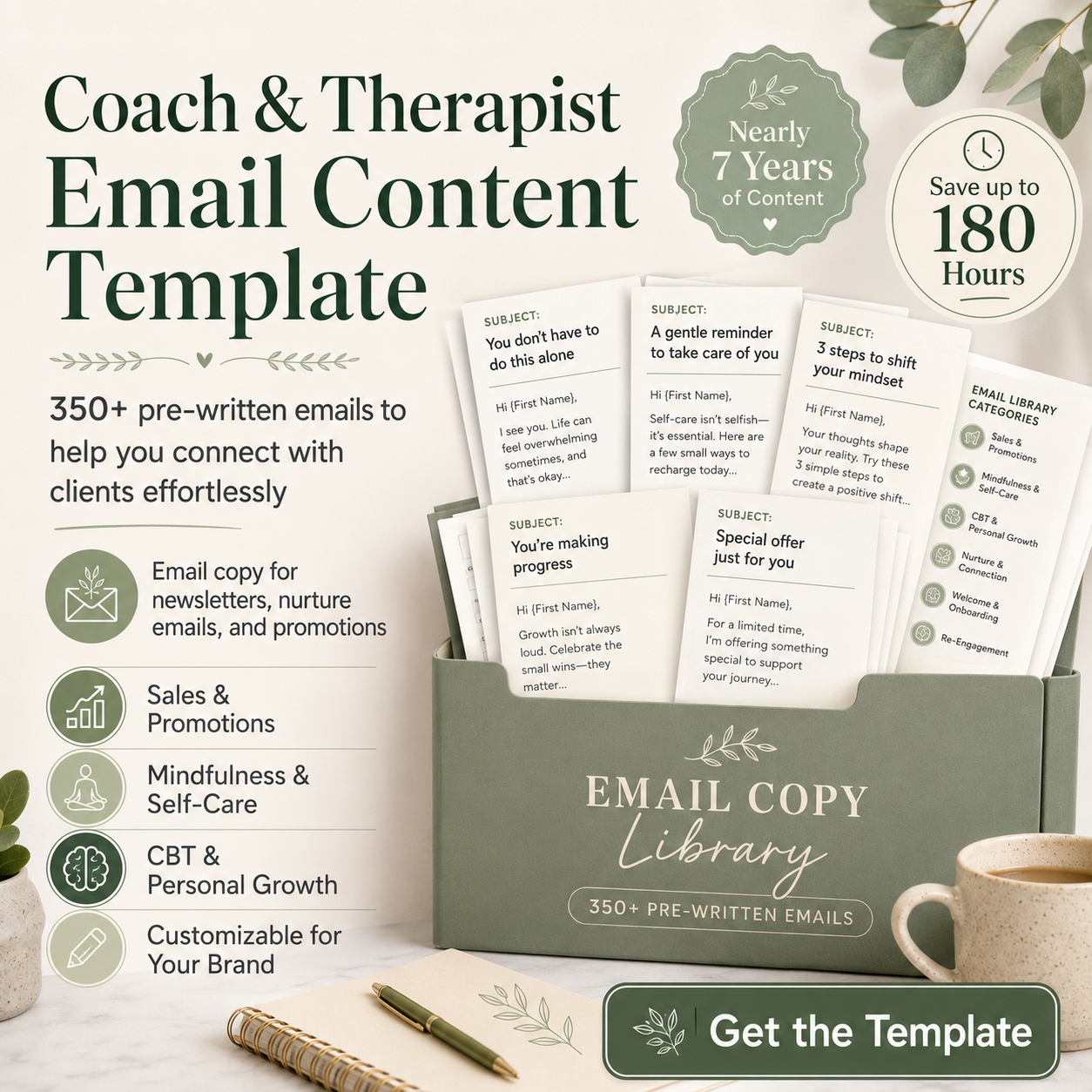 Coach & Therapist Email Content Template – Done-for-You Emails