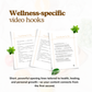 social media hooks for coaches, TikTok hooks for therapists, Reels ideas for health brands, how to get more views on Reels, grow your wellness business with video, content ideas for mental health professionals, health coach content creation, marketing toolkit for wellness entrepreneurs, attention-grabbing video intros, content prompts for holistic health creators