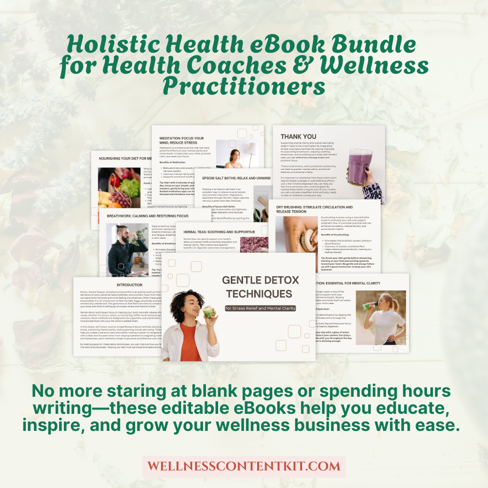 done-for-you health coach content, holistic health eBook template, editable Canva lead magnet, health coach lead magnet, coaching program resources, holistic wellness workbook, wellness coaching handout, self-care guide template, health and wellness digital product, nutrition coach freebies