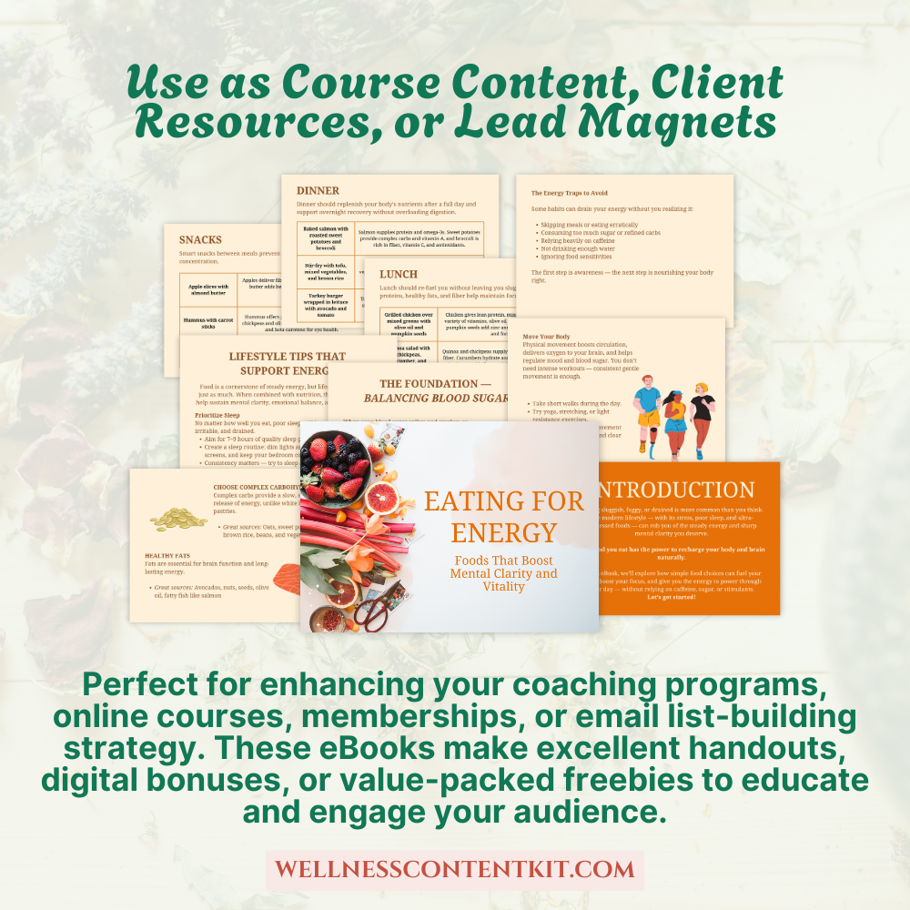 done-for-you health coach content, holistic health eBook template, editable Canva lead magnet, health coach lead magnet, coaching program resources, holistic wellness workbook, wellness coaching handout, self-care guide template, health and wellness digital product, nutrition coach freebies